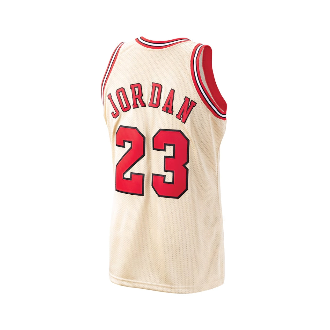 Men's Mitchell & Ness Michael Jordan Gold Chicago Bulls 1995/96 Authentic Retired Player Jersey