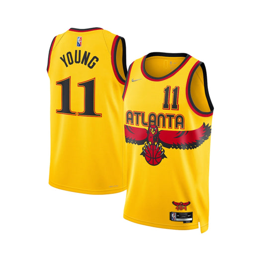 Men's Atlanta Hawks Trae Young Nike Yellow 2021/22 Swingman Jersey - City Edition