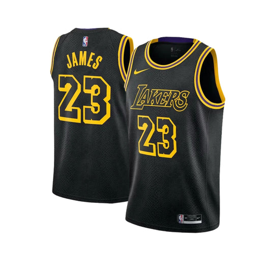 2023 New Black #23 LeBron James Swingman Jersey Men's NBA Los Angeles Lakers