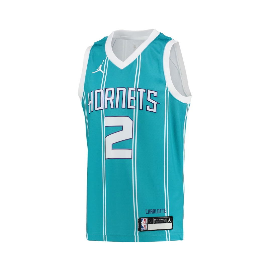 Charlotte Hornets Jordan Brand Icon Edition Swingman Jersey - Teal - LaMelo Ball