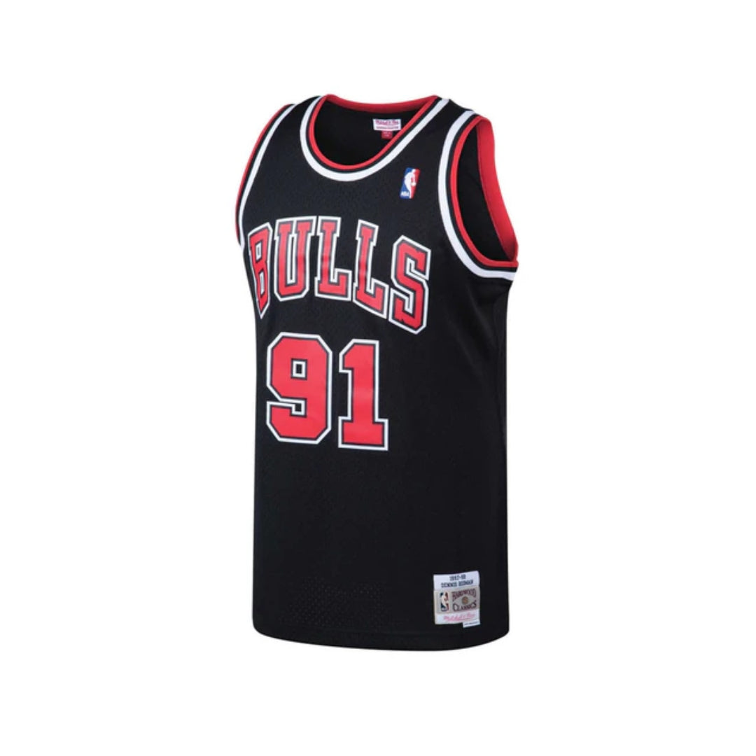 Dennis Rodman Chicago Bulls NBA Throwback Swingman Jersey - Black