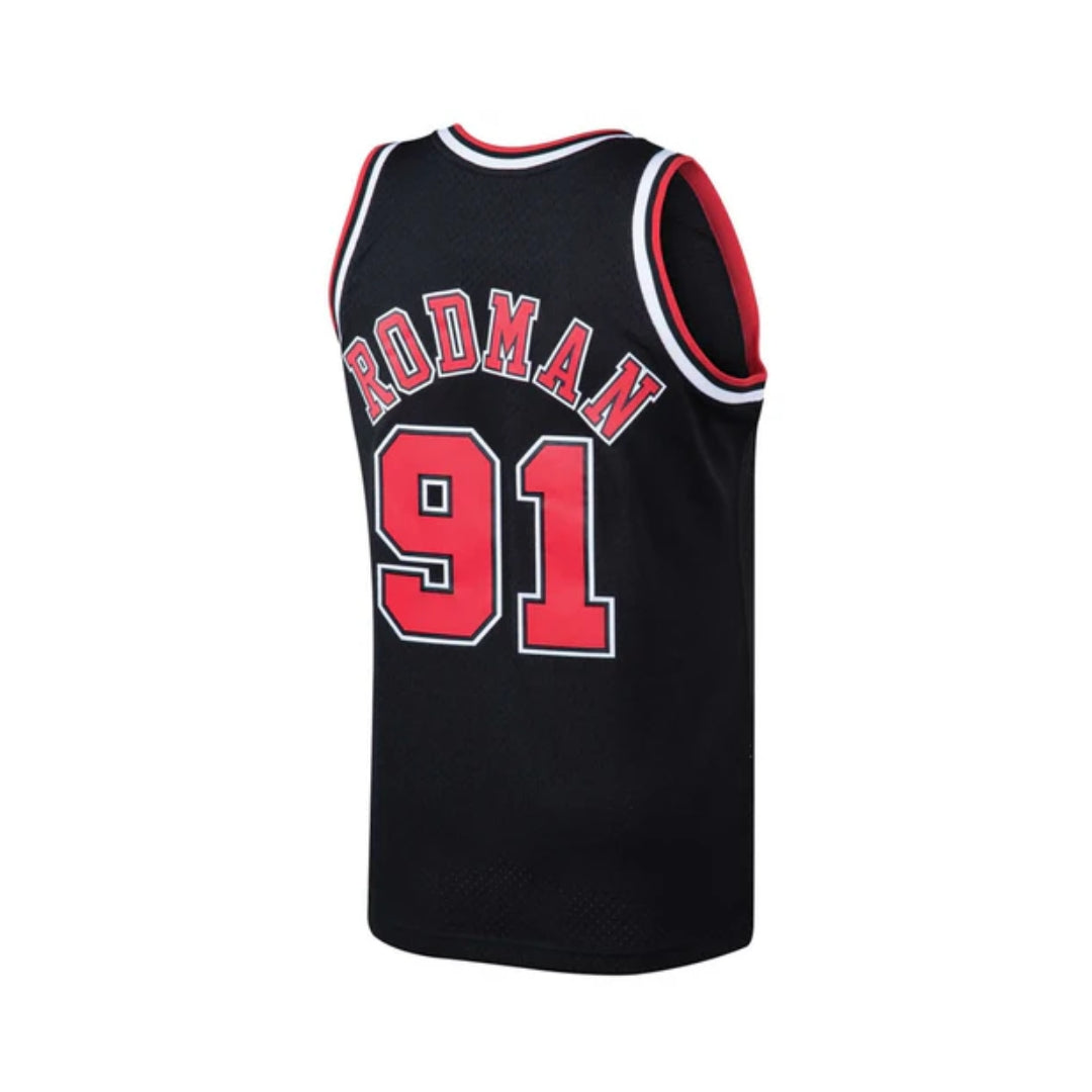 Dennis Rodman Chicago Bulls NBA Throwback Swingman Jersey - Black