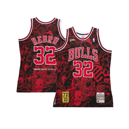 Hebru Brantley x Mitchell & Ness Chicago Bulls Jersey Red/Black Men's - FW21 - US