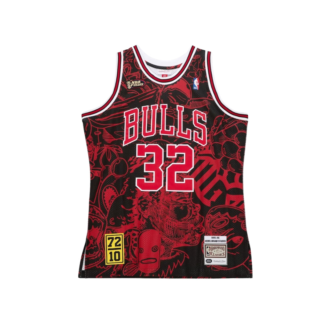 Hebru Brantley x Mitchell & Ness Chicago Bulls Jersey Red/Black Men's - FW21 - US