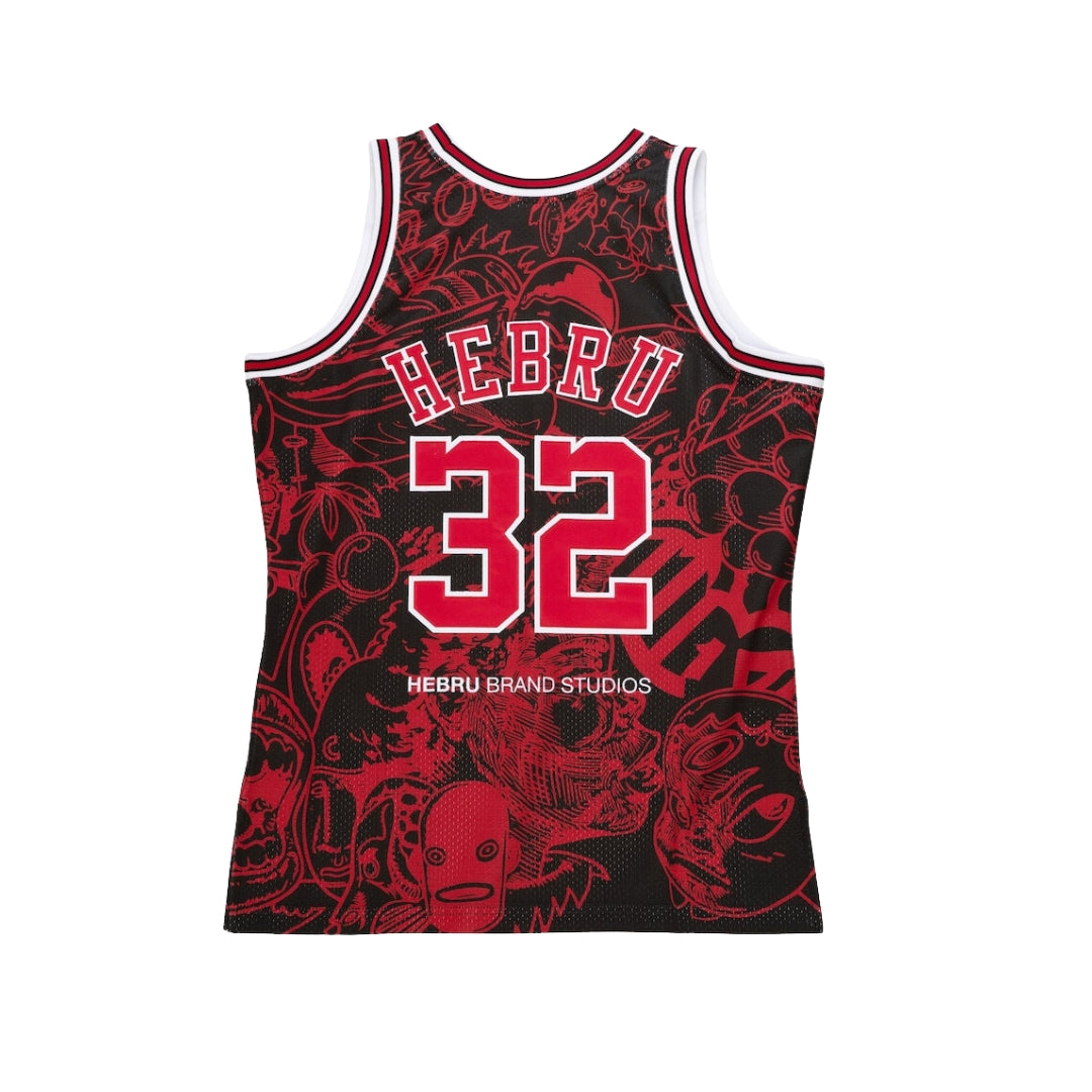 Hebru Brantley x Mitchell & Ness Chicago Bulls Jersey Red/Black Men's - FW21 - US