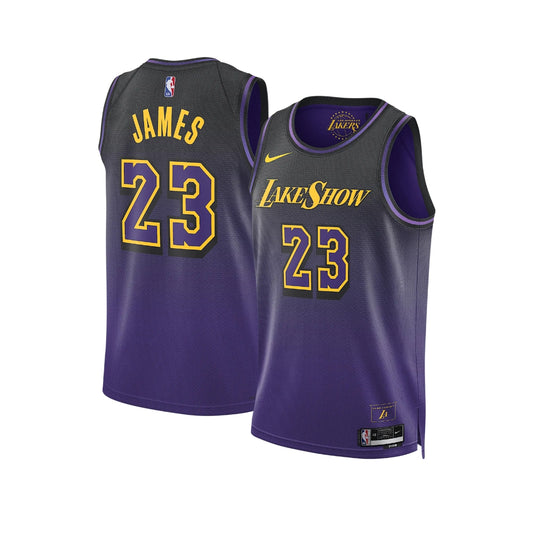 Lebron James 2024-2025 LA Lakers City Edition LakeShow Purple Jersey