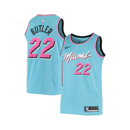 Men's Miami Heat Jimmy Butler Nike Light Blue Swingman Jersey