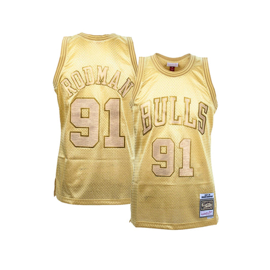 Michael Jordan Chicago Bulls 97-98 Gold Swingman Mitchell & Ness Jersey