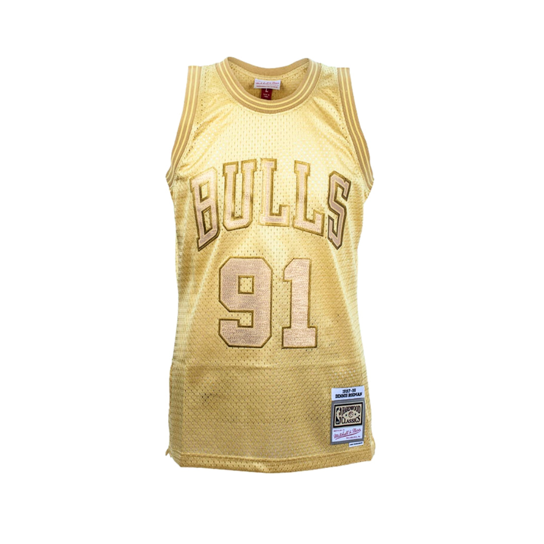 Michael Jordan Chicago Bulls 97-98 Gold Swingman Mitchell & Ness Jersey