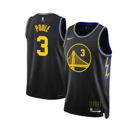 NBA Jersey Breathable Golden State Warriors Jordan Poole 3 Black Basketball Embroidered Jersey