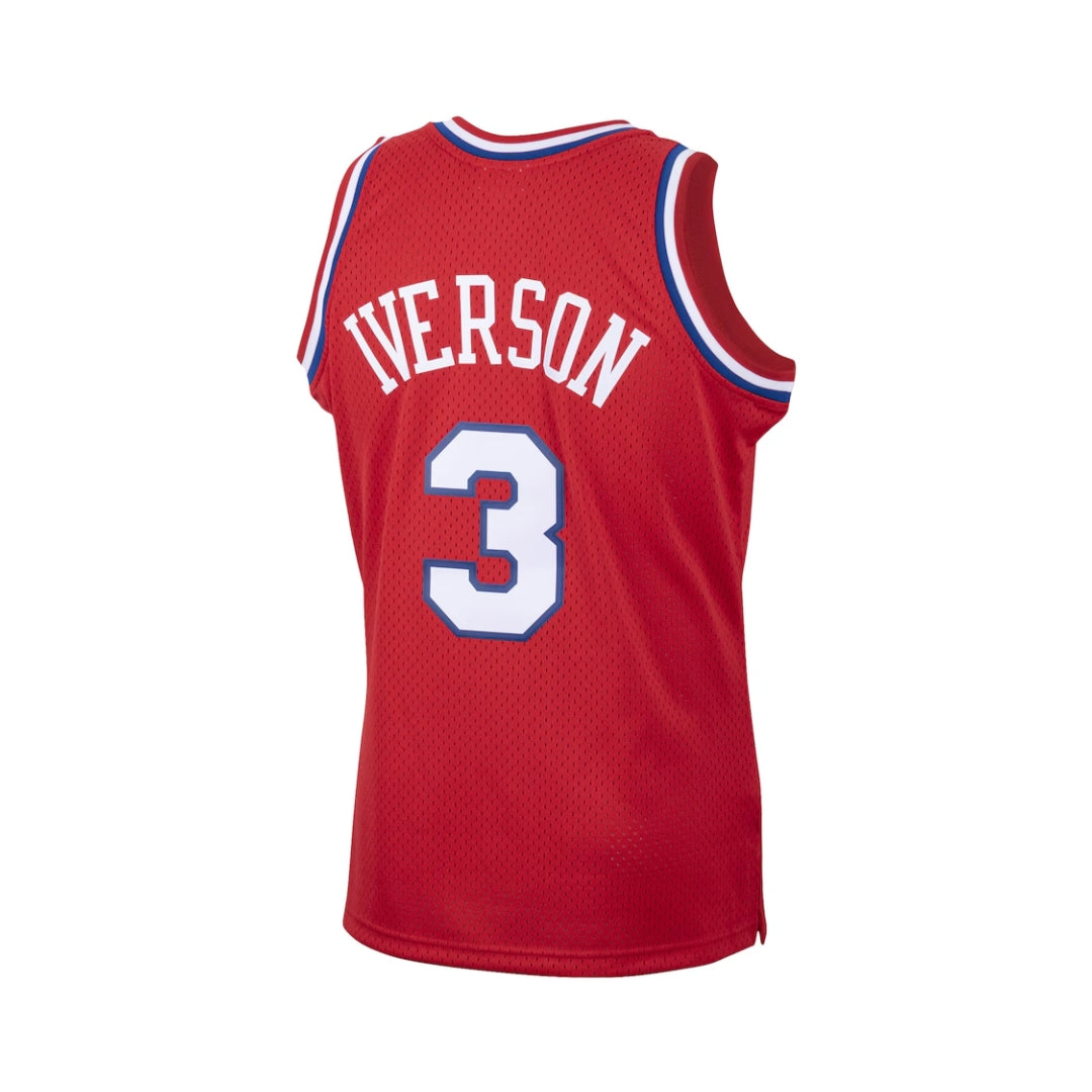 Sixers 3 Allen Iverson Old School Basketball Jersey