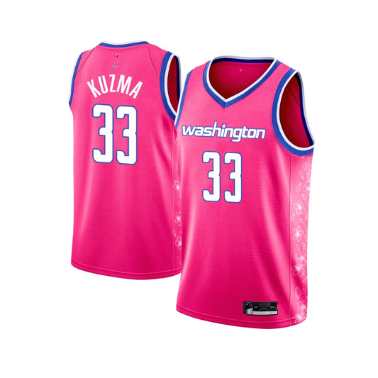 Washington Wizards #33 Kyle Kuzma 75th Anniversary City Blue Jersey