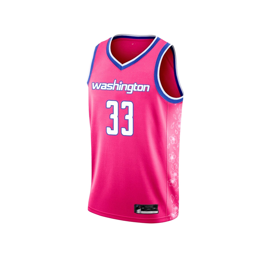 Washington Wizards #33 Kyle Kuzma 75th Anniversary City Blue Jersey