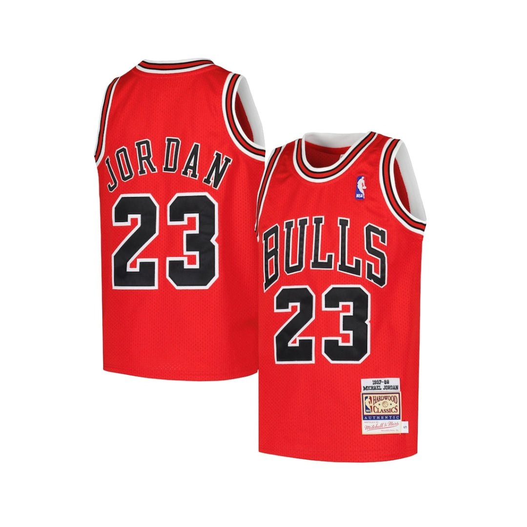 Youth Chicago Bulls Michael Jordan Mitchell & Ness Red Hardwood Classics 1997/98